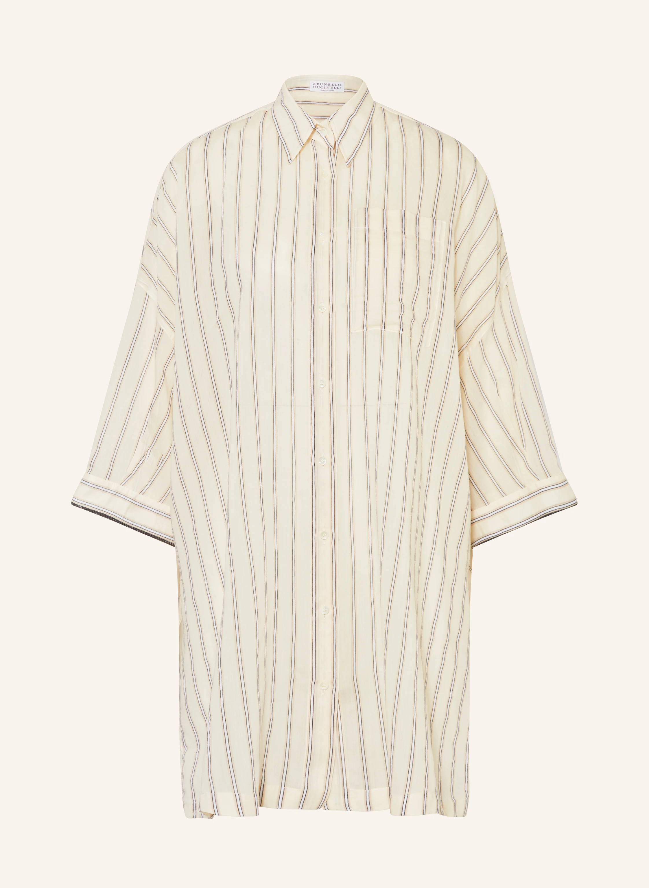 BRUNELLO CUCINELLI Oversized-Hemdbluse mit 3/4-Arm