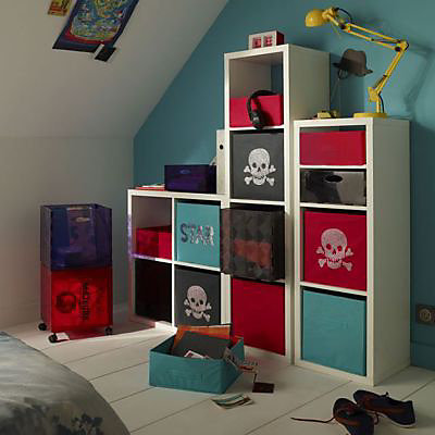 Boîte de rangement carrée en plastique Mixxit coloris fumé