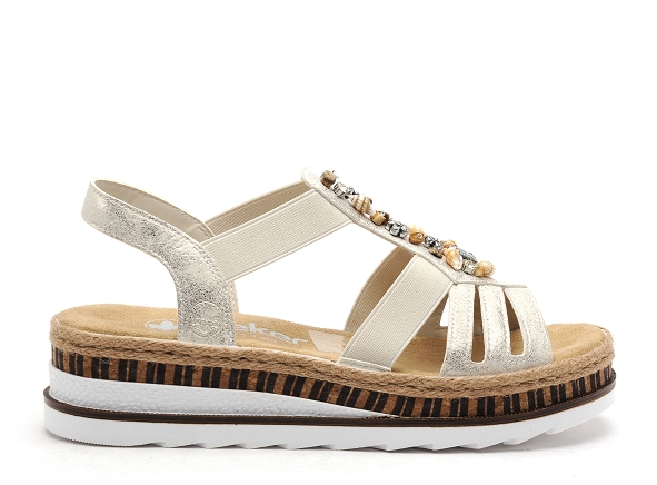 Rieker nu pieds plats femme v7949 beige