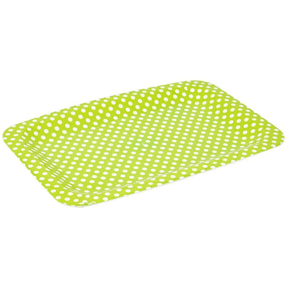 Plateau en plastique à motif pois