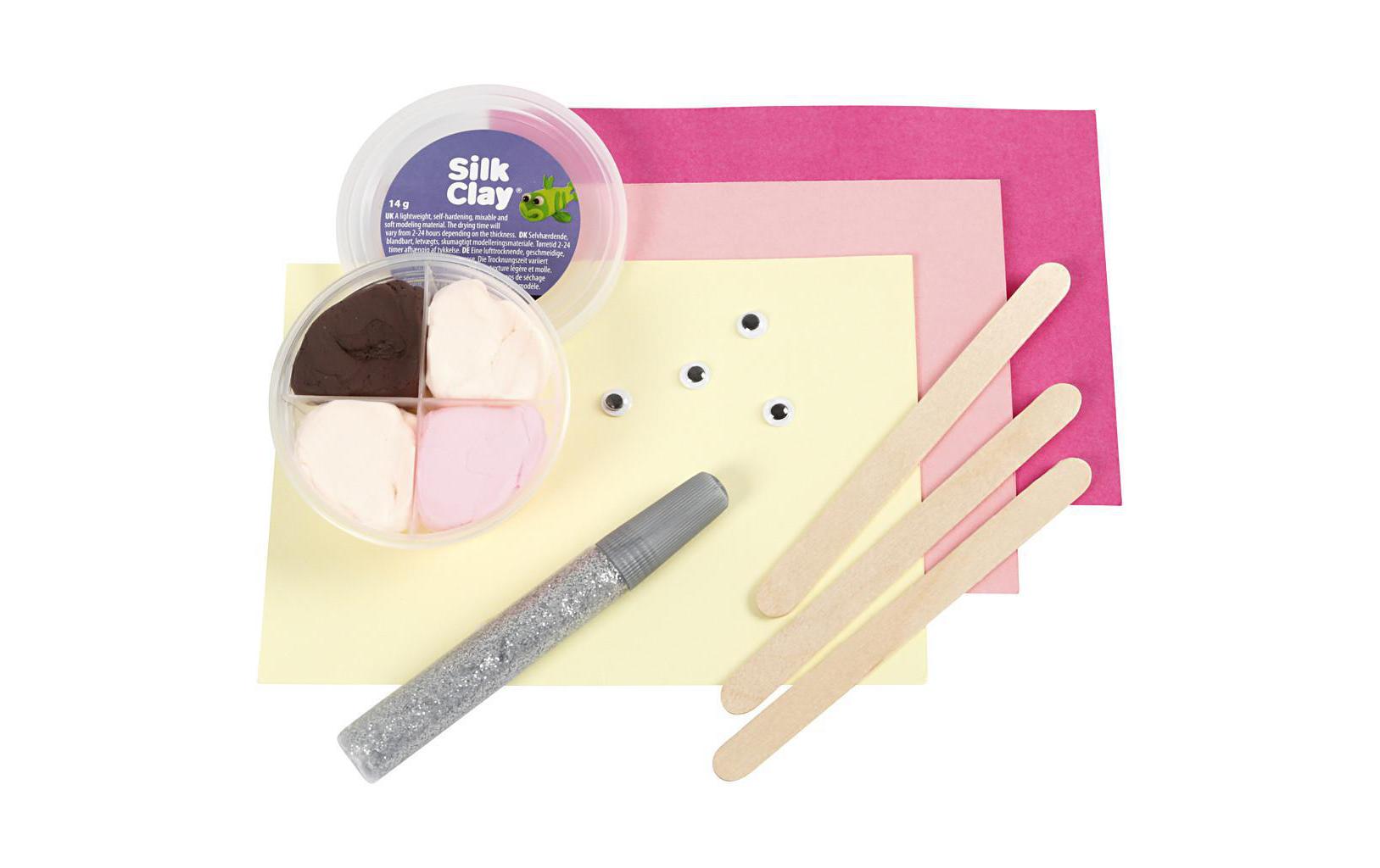 Modellier-Set Eisstiel-Figuren, Prinzessin, 1 SetPerfekt als kleines Mitbringsel oder zum Füllen von Adventskalender, Schultüten, etc.