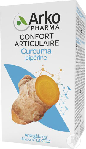 Arkogélules Curcuma Complément Alimentaire Confort Articulaire 130 Gélules