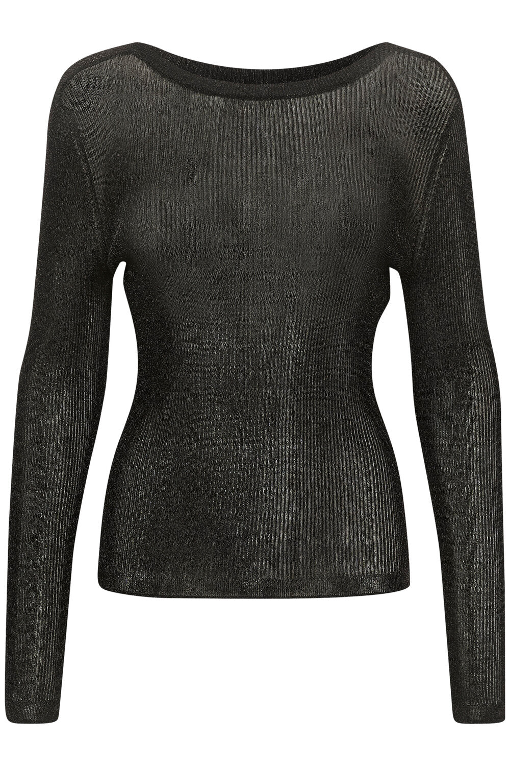 GESTUZ  Silvi ls bluse med dyb ryg - sort