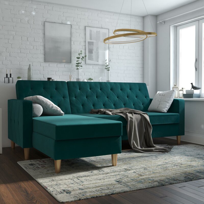 Liberty 84&prime;&prime; Wide Reversible Sleeper Sofa & Chaise