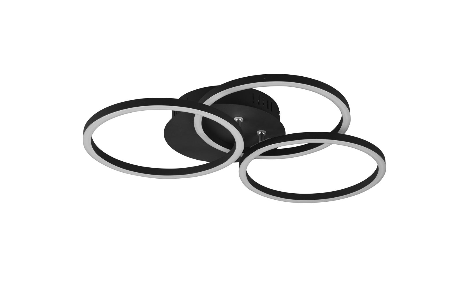 LED Deckenlampe Circle nickelfarbig 43,5cm9,5cm Fernbedienung dimmbar CCT Metall