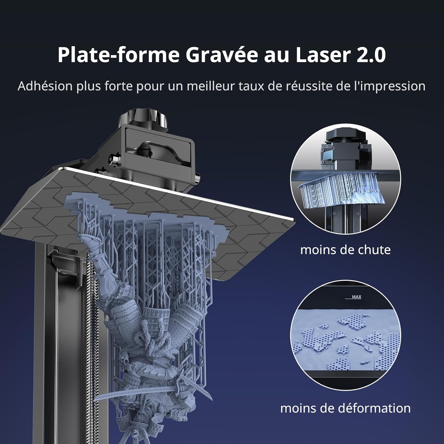Imprimante 3D ANYCUBIC Photon Mono 4 10K en résine - 153,4 x 87 x 165 mm³ (2,2 L)