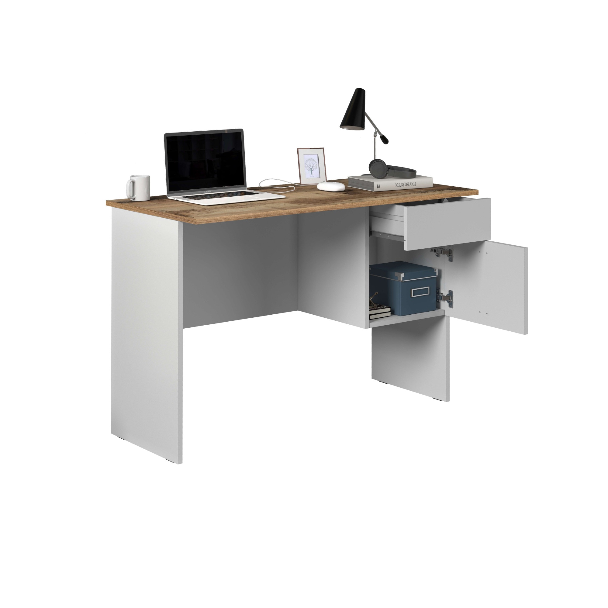 INOSIGN Schreibtisch »Sunrise, kleiner Computertisch, Bürotisch« mit 1 Tür & 1 Schublade, Tischplatte Breite 110 cm, Made in Italy
