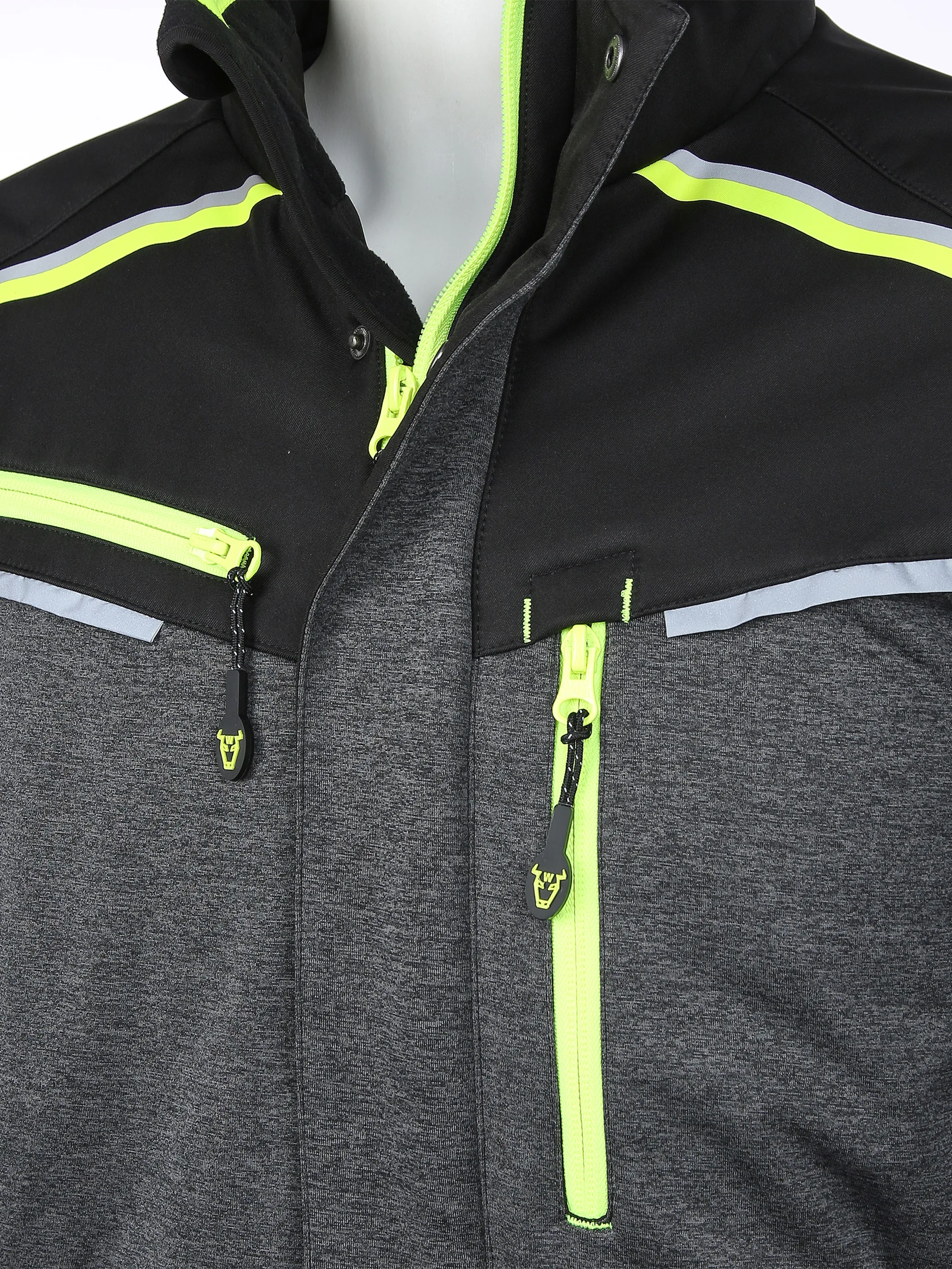 Herren Softshelljacke mit Neondetails