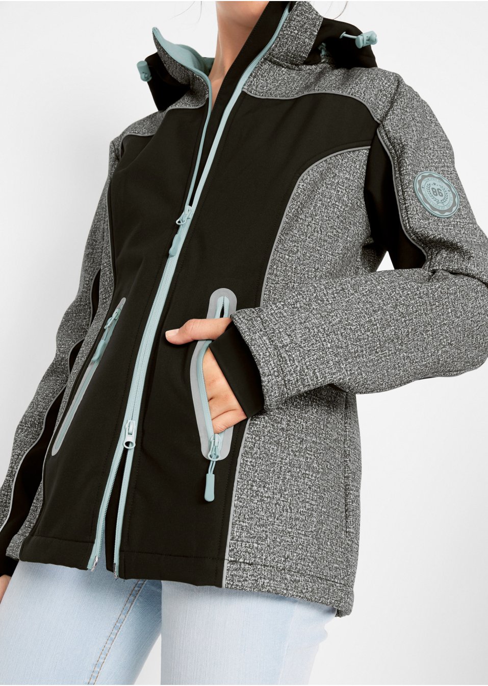 Veste softshell avec détails réfléchissants