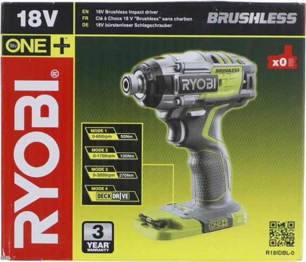 Ryobi One+ R18IDBL-0 - Støtdriver - trådløs - 1/4