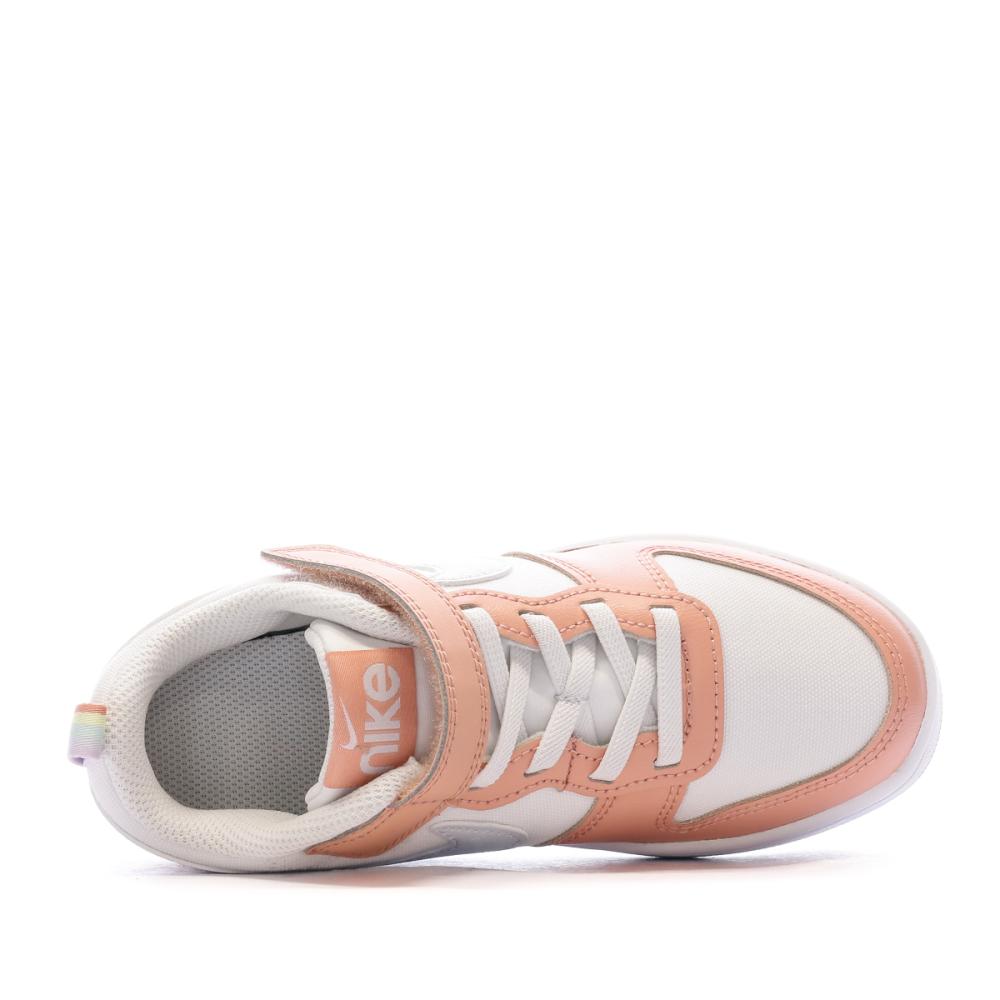 Nike Baskets Rose/Blanche Fille Nike Court Borough