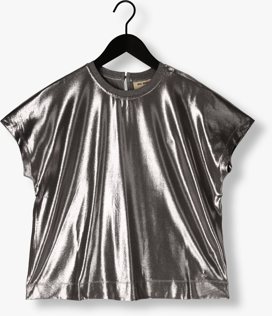 zilveren mos mosh top mmnivola o-neck metallic tee