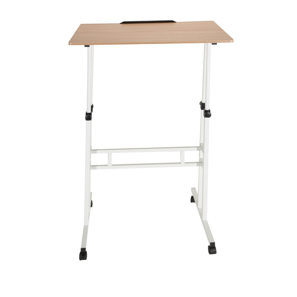 Stehschreibtisch WORKSTATION I Melaminharzbeschichtete Spanplatte, Gestell pulverbeschichteter Stahl hjh OFFICE