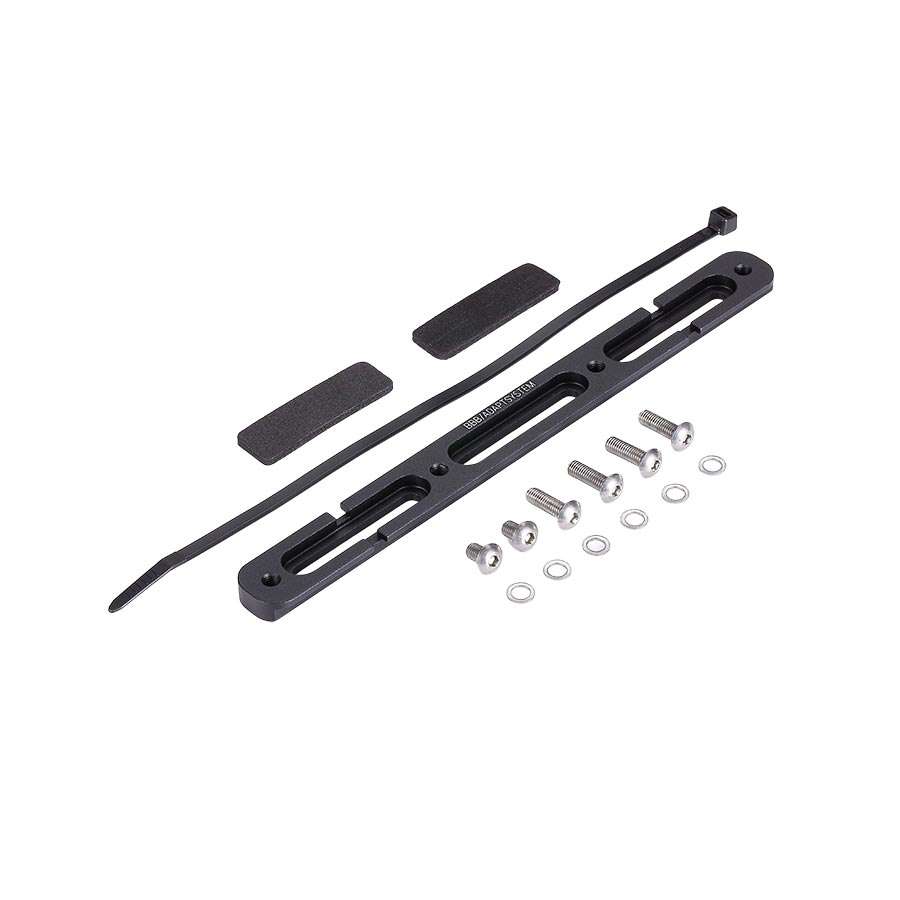 BBB Cycling BBC-120 AdaptRail Montagesysteem voor Bidonhouders Mat Zwart 208mm