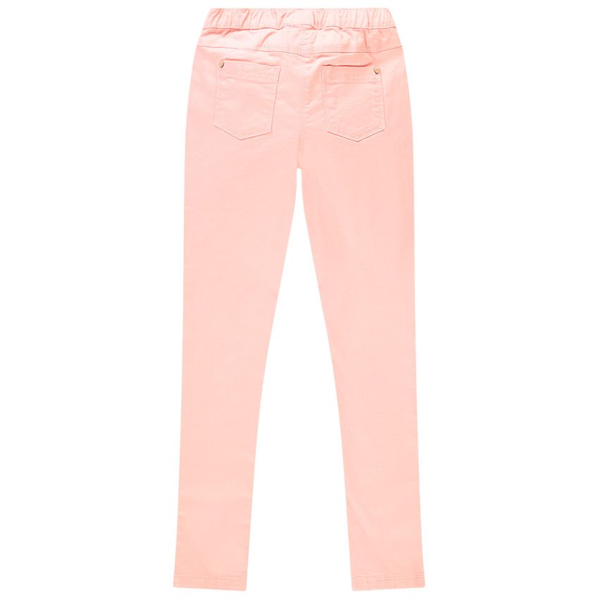 Jegging en twill stretch pour enfant fille - Rose