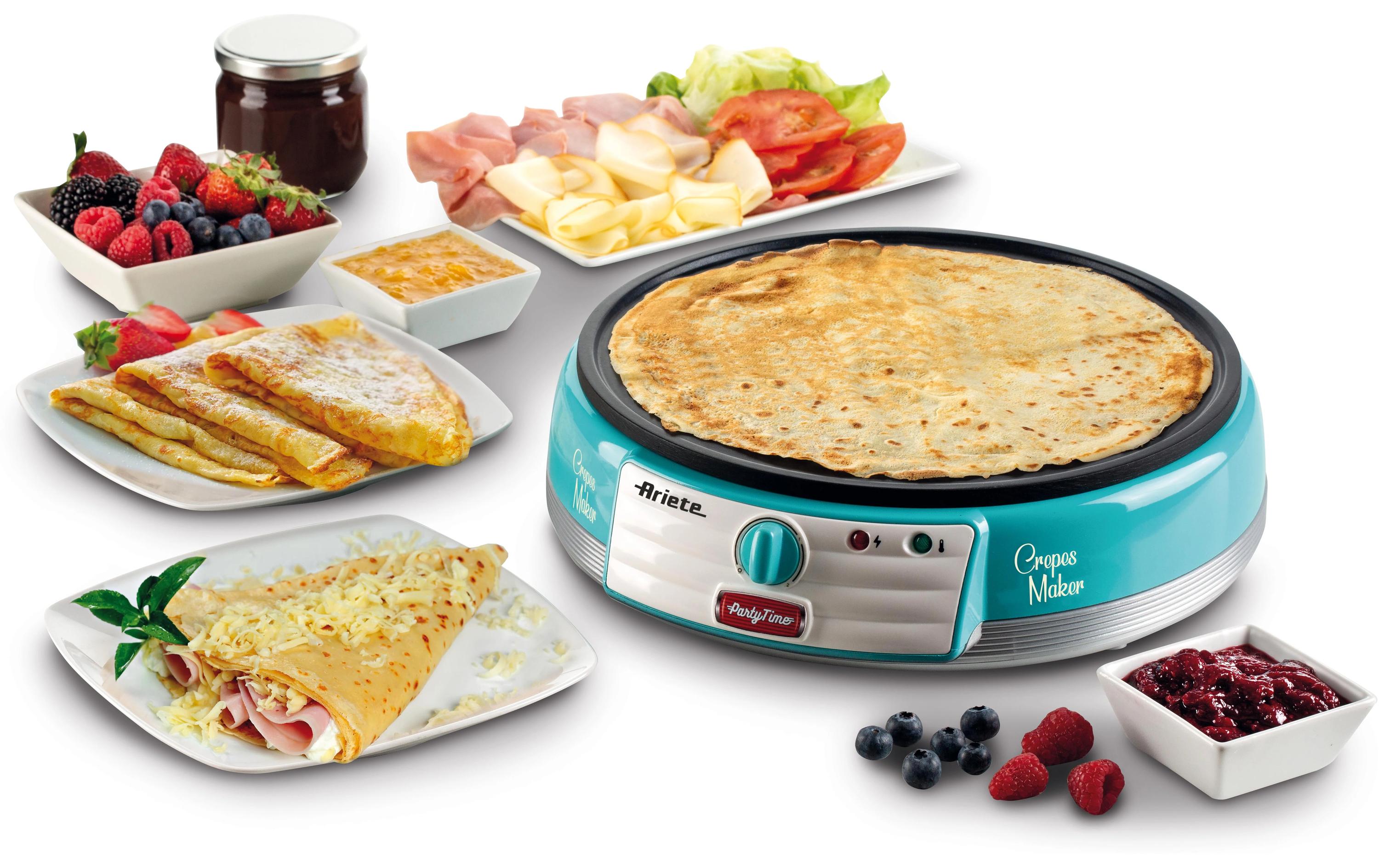 Crêpe Maker Party Time ARI-202-BL 1000 W, BlauKüchengerät zur Herstellung von Crêpes