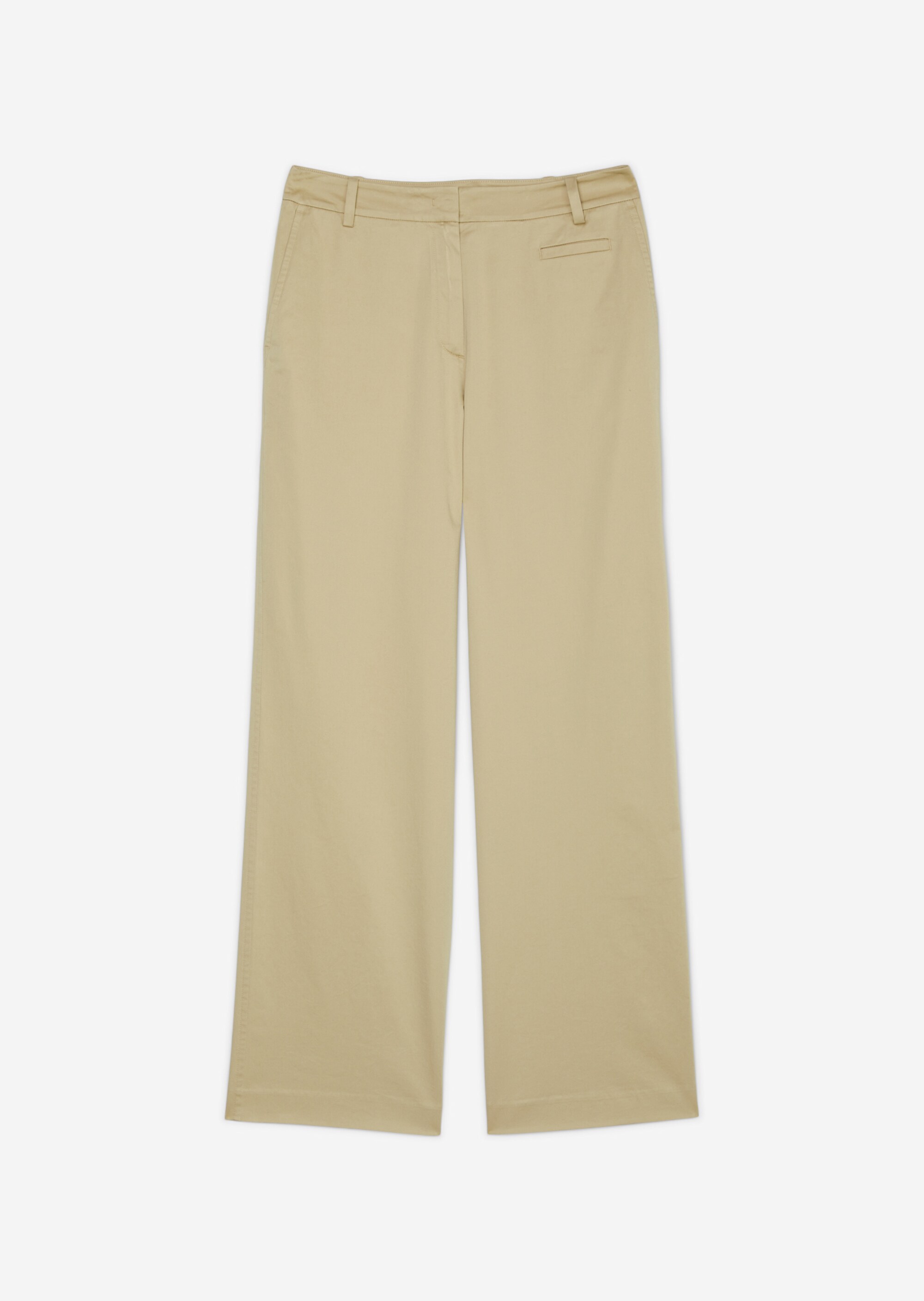 Wide Leg Pantsaus Baumwoll-Satin-Stretch