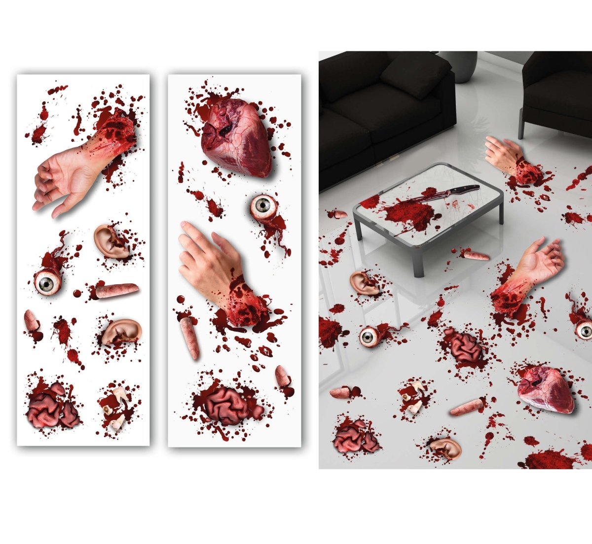 Halloween Stickers Organen 70cm