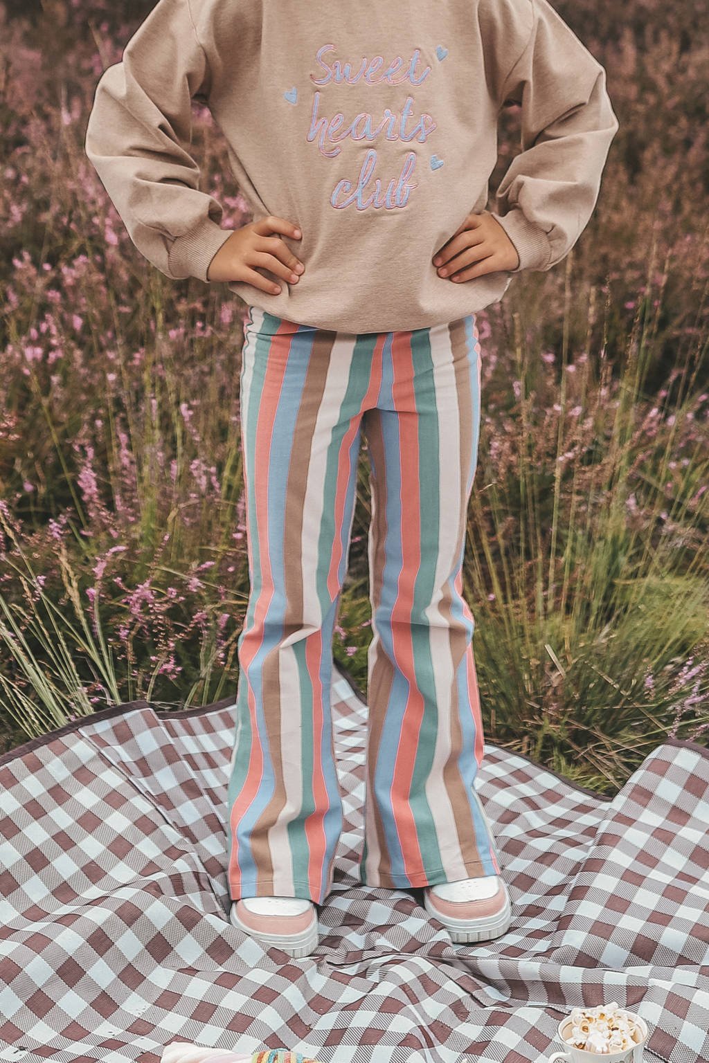 Your Wishes flared broek groen