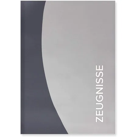 Roth Zeugnismappe / A4 / wattiertes Cover / mit 12 Hüllen / Farbe: grau