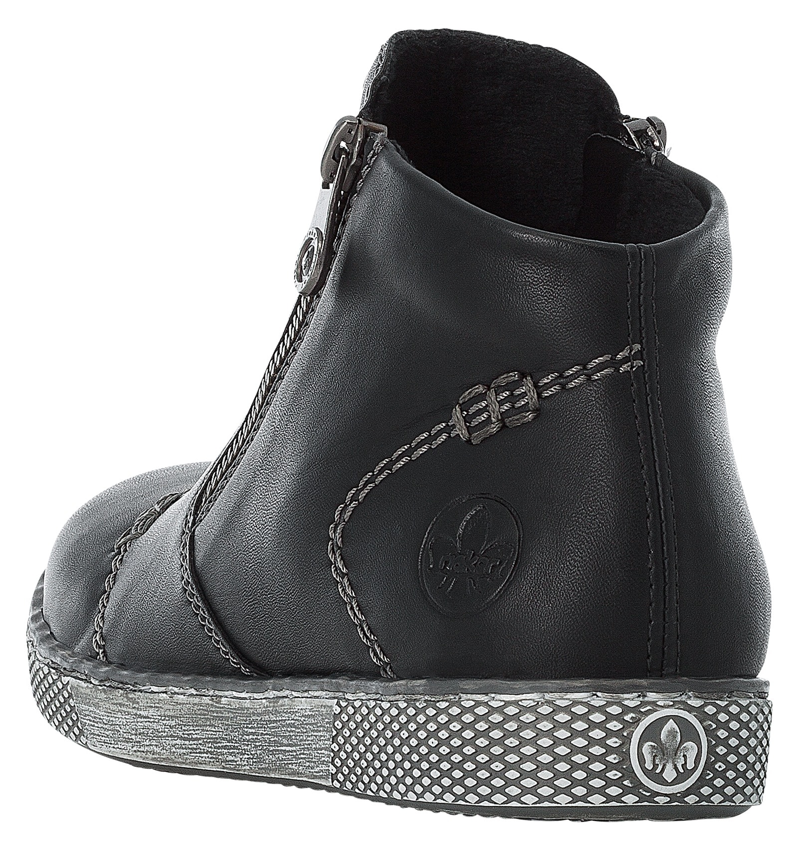 Rieker Schlupfboots  , Stiefelette, Schlupfboots mit Reissverschluss