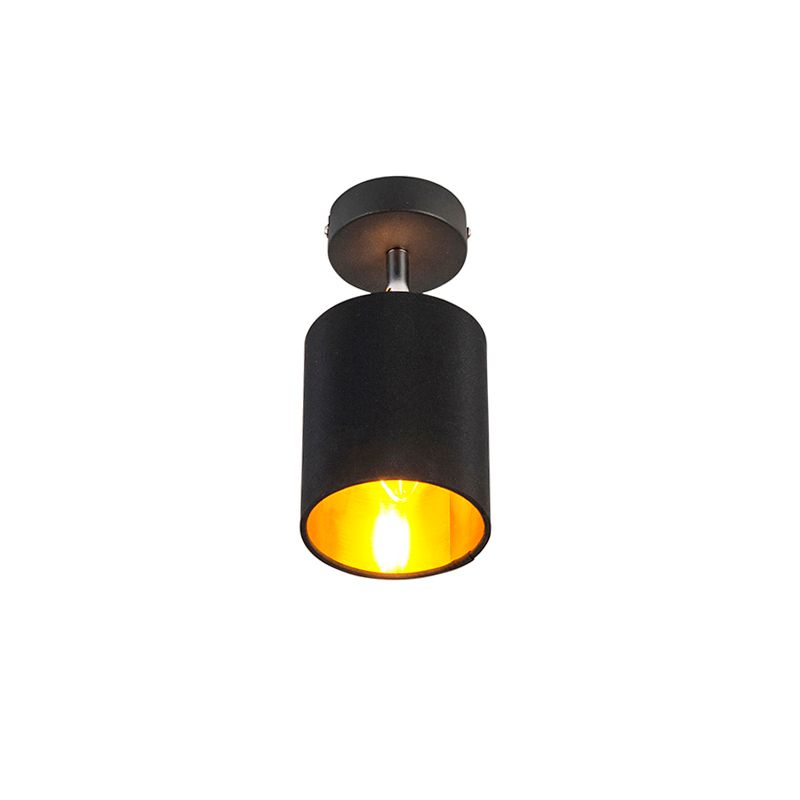 Moderne opbouwspot zwart kantelbaar - Lofty