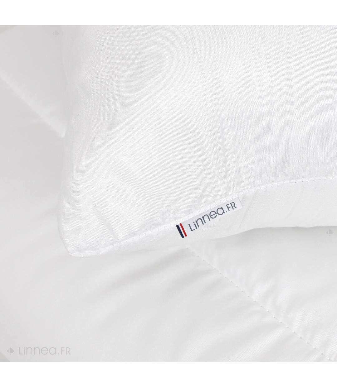 Pack couette 120x150 garnissage 100% polyester 200g/m2 et oreiller 40x60 cm GAVROCHE blanc