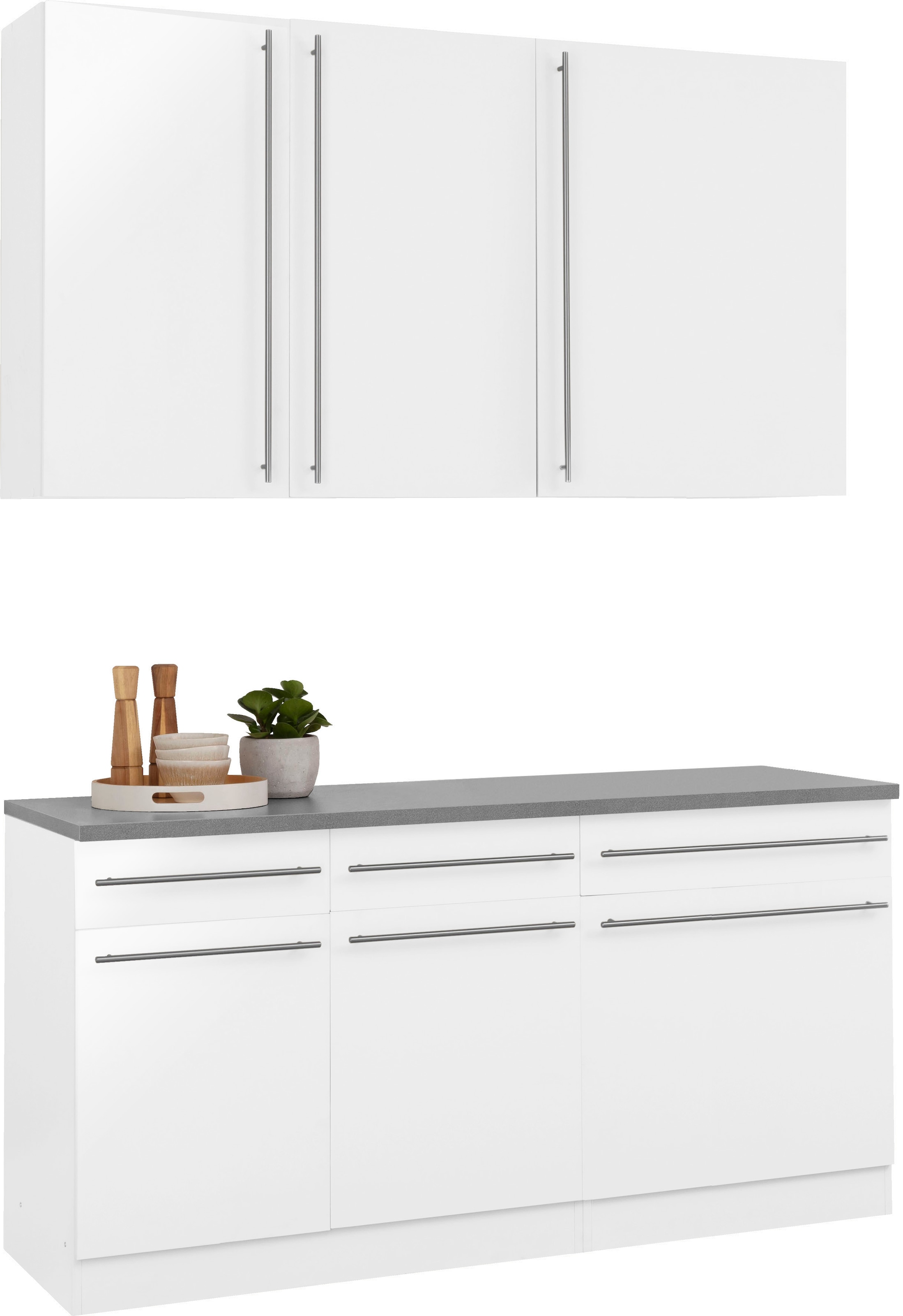 wiho Küchen Pantryküche »Chicago« ohne E-Geräte, Breite 160 cm