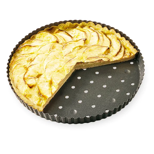 Tourtière perforée acier revêtu anti-adhérent 30 cm Mathon