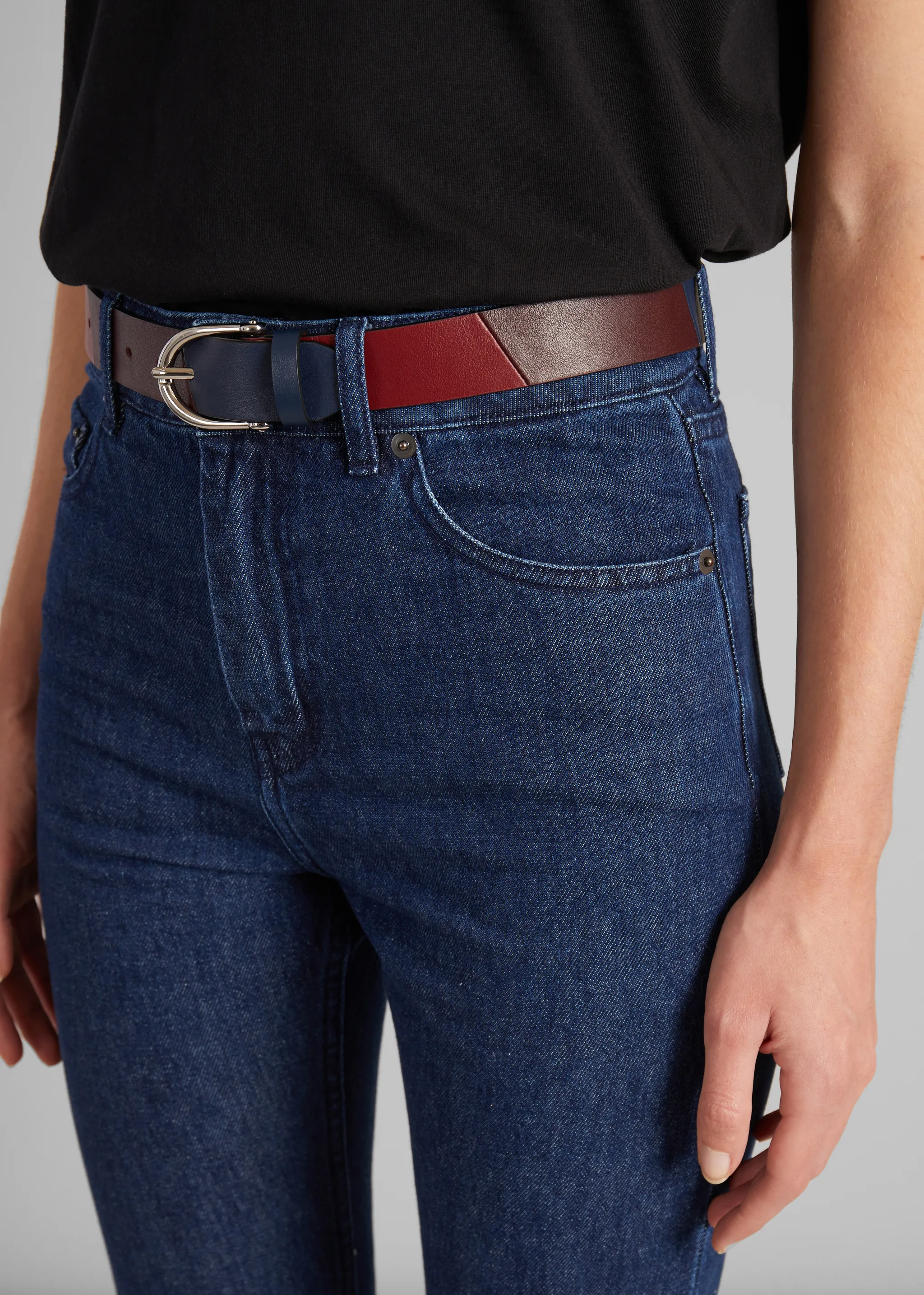 Ceinture en cuir recyclé découpé L'Exception Paris