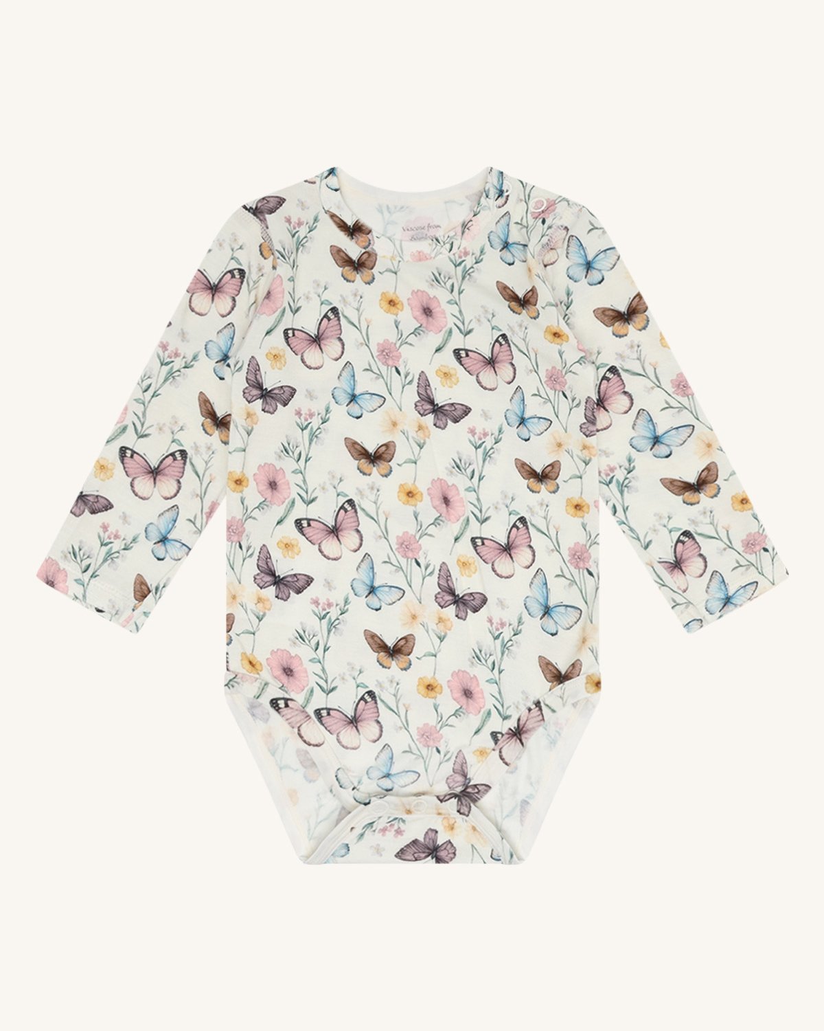 Body Baby med Print – 95% Bambusviskose, 5% Elastane | HCBuller Butterfly