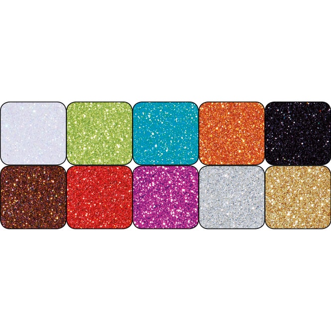 Glitterpapier - 10 Blatt
