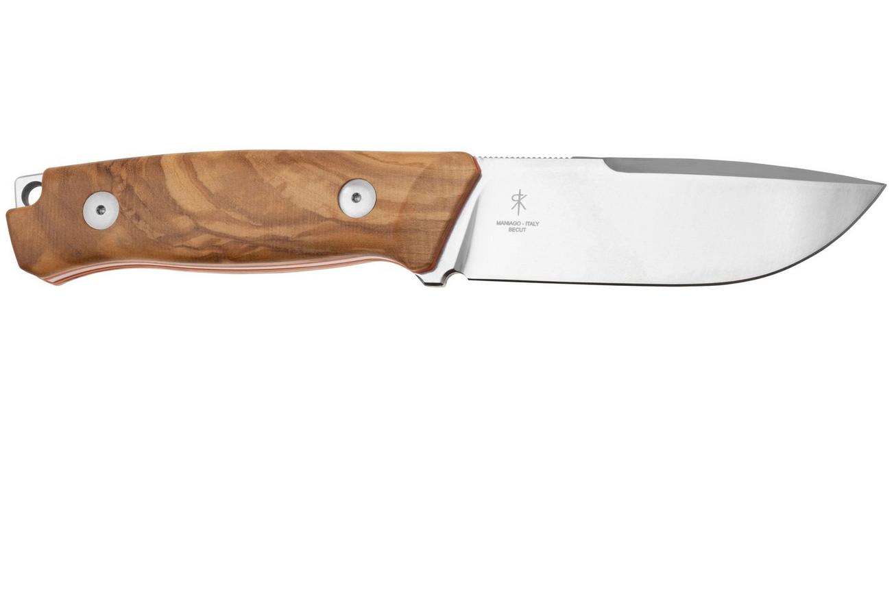 Fox Knives Rifle Windage FX-661 OL, Olive Wood vaststaand mes, Raven Knives design