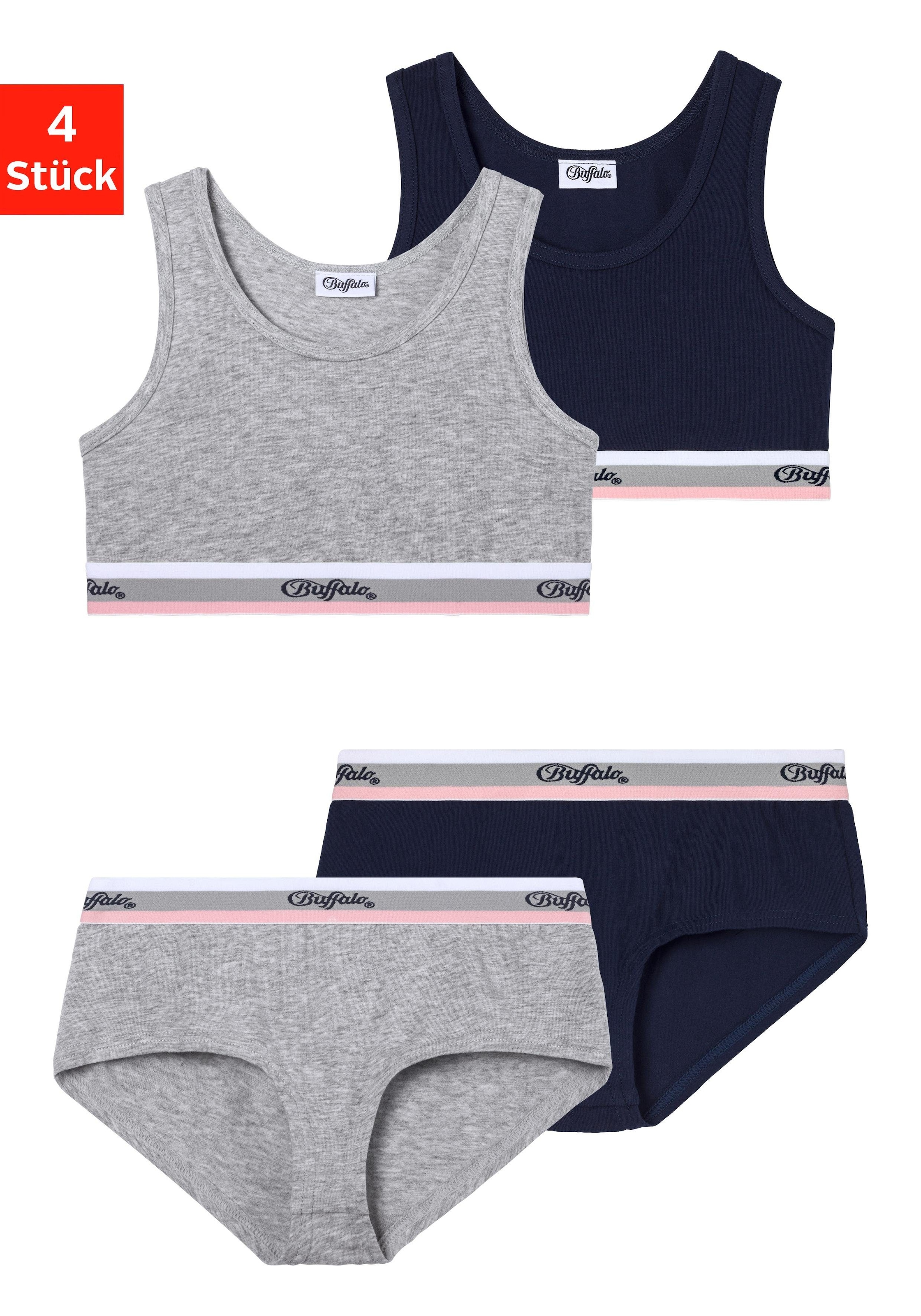 Buffalo Set: Bustier, 4 Stk. klassisch in schlichtem Design