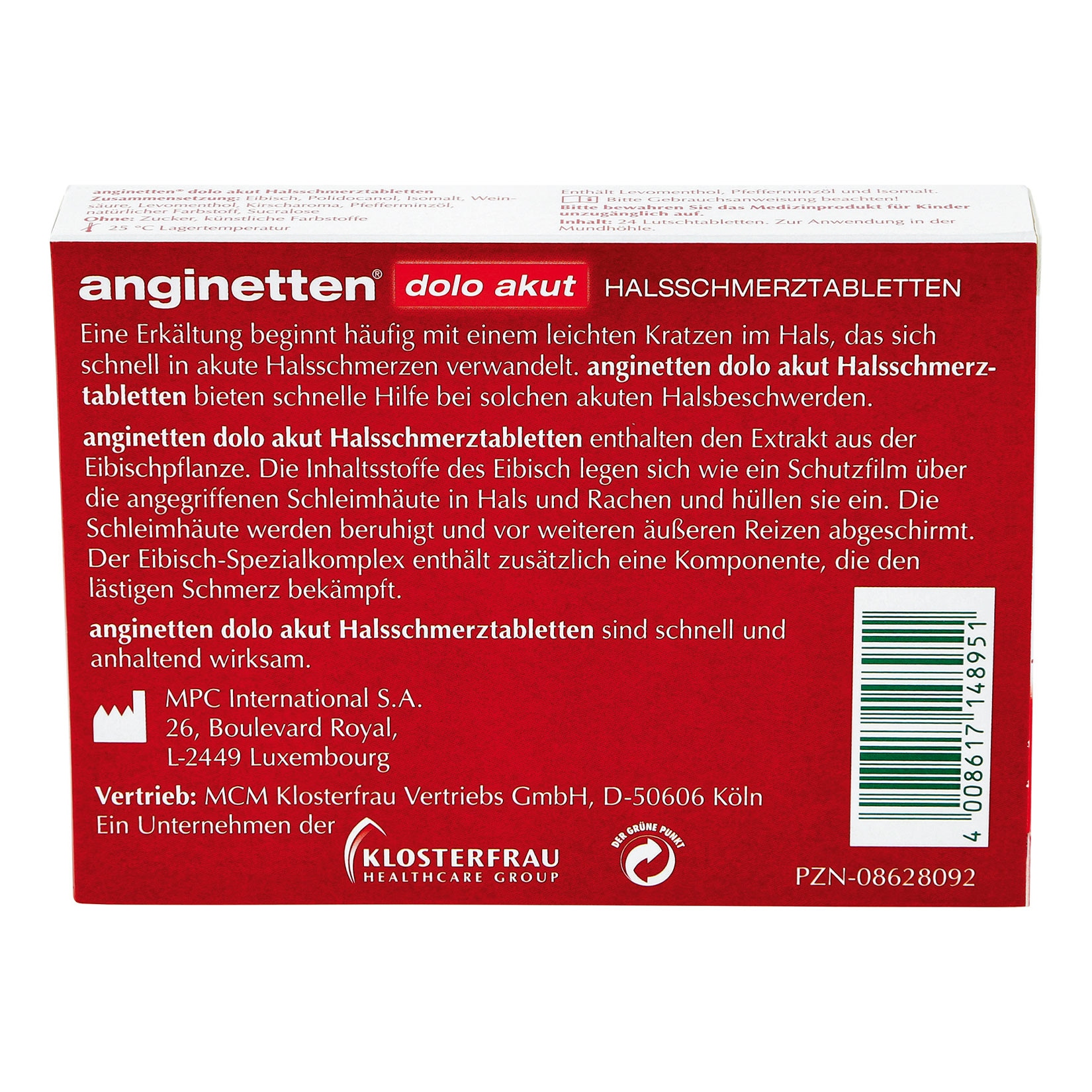 Anginetten dolo akut Kirsche 24 Stück, 8er Pack