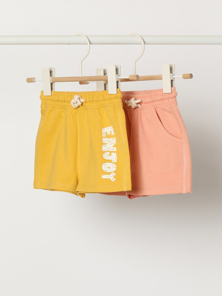 Conjunto com 2 bermudas - Salmão