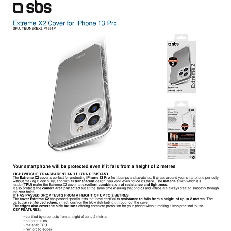 SBS iPhone 13 Pro cover - transparent
