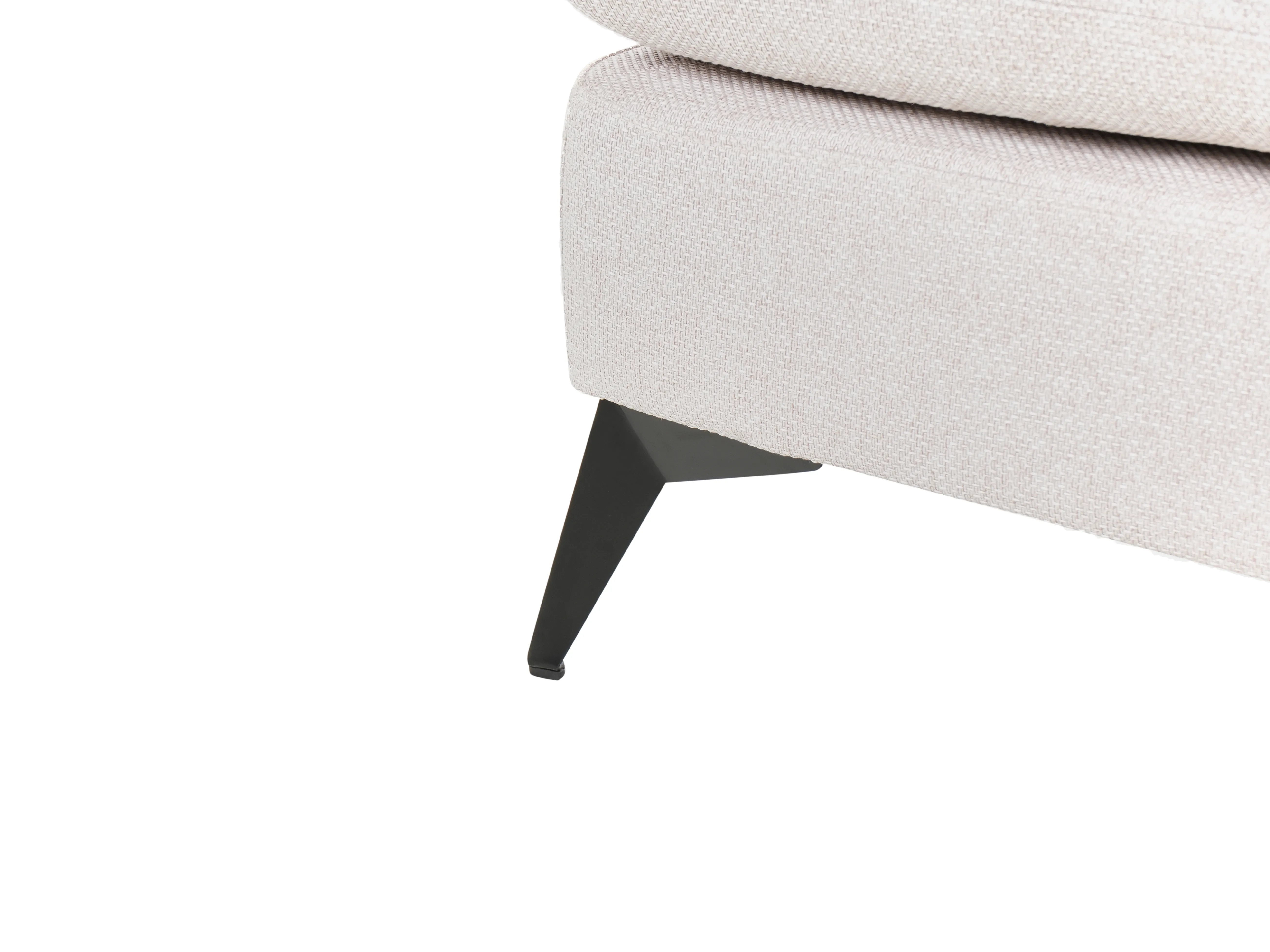 Linkszijdige chaise longue SIEVOZ Stof Lichtbeige