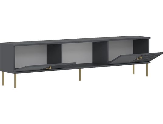CONCEPT1 - Meuble TV Paye anthracite 180 x 30 x h45 cm