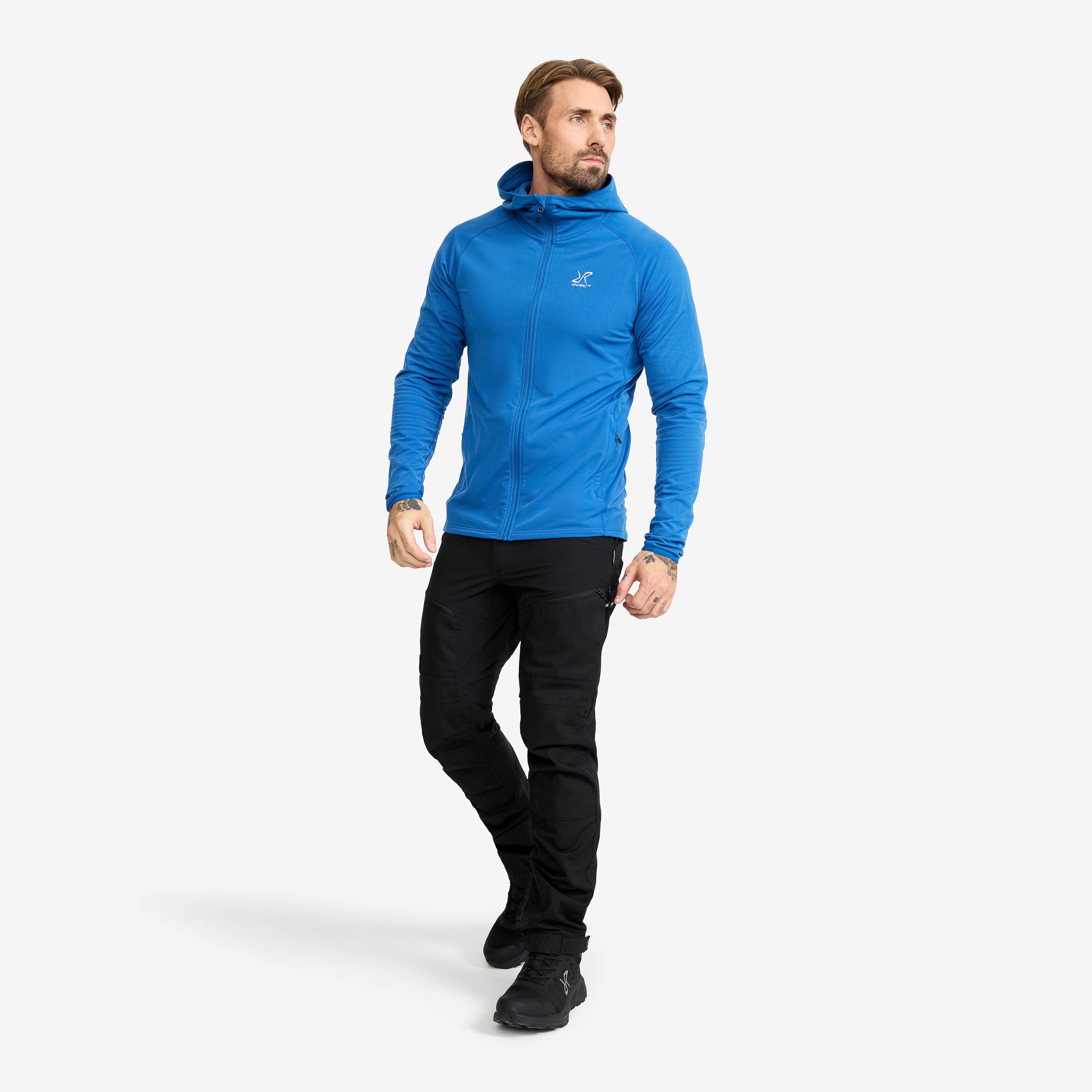 Evolution Light Stretch Fleece Hoodie Herre Classic Blue