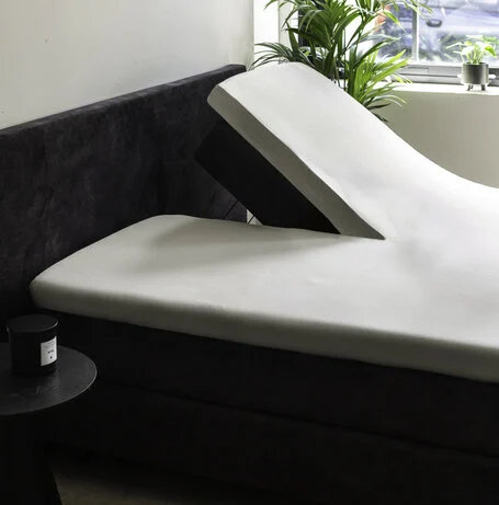 Hoeslaken Egyptisch Katoen Stretch - Splittopper - Creme