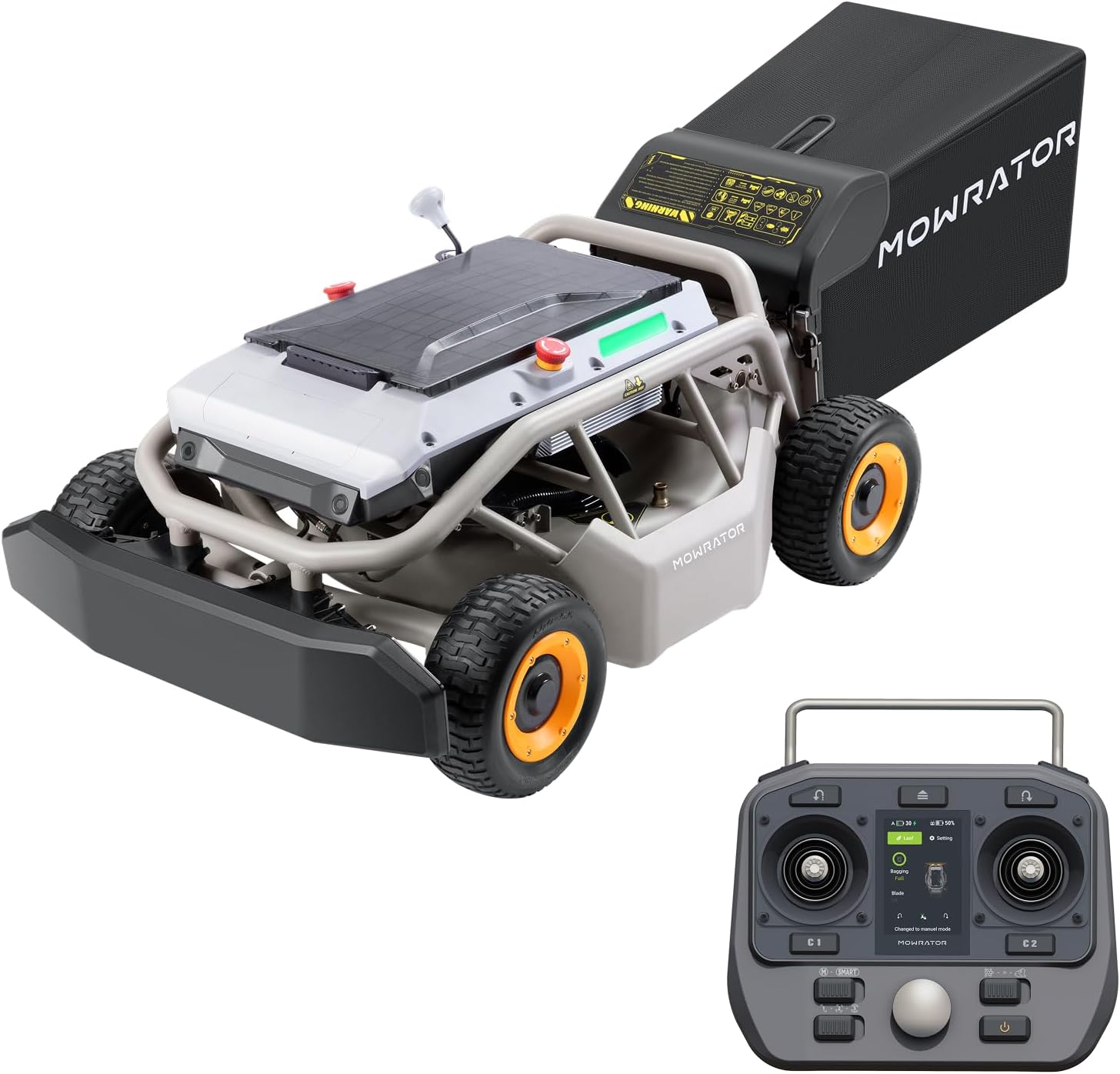 S1 4WD Ferngesteuerter Rasenmäher 56V 18Ah – Multifunktionaler RC-Rasenmäher mit echter 21