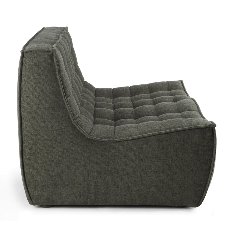 Ethnicraft N701 bank 2-zits Eco fabric Graphite