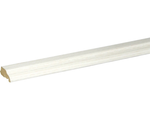 Wandlijst van essenhout, wit, 14x36x2400 mm
