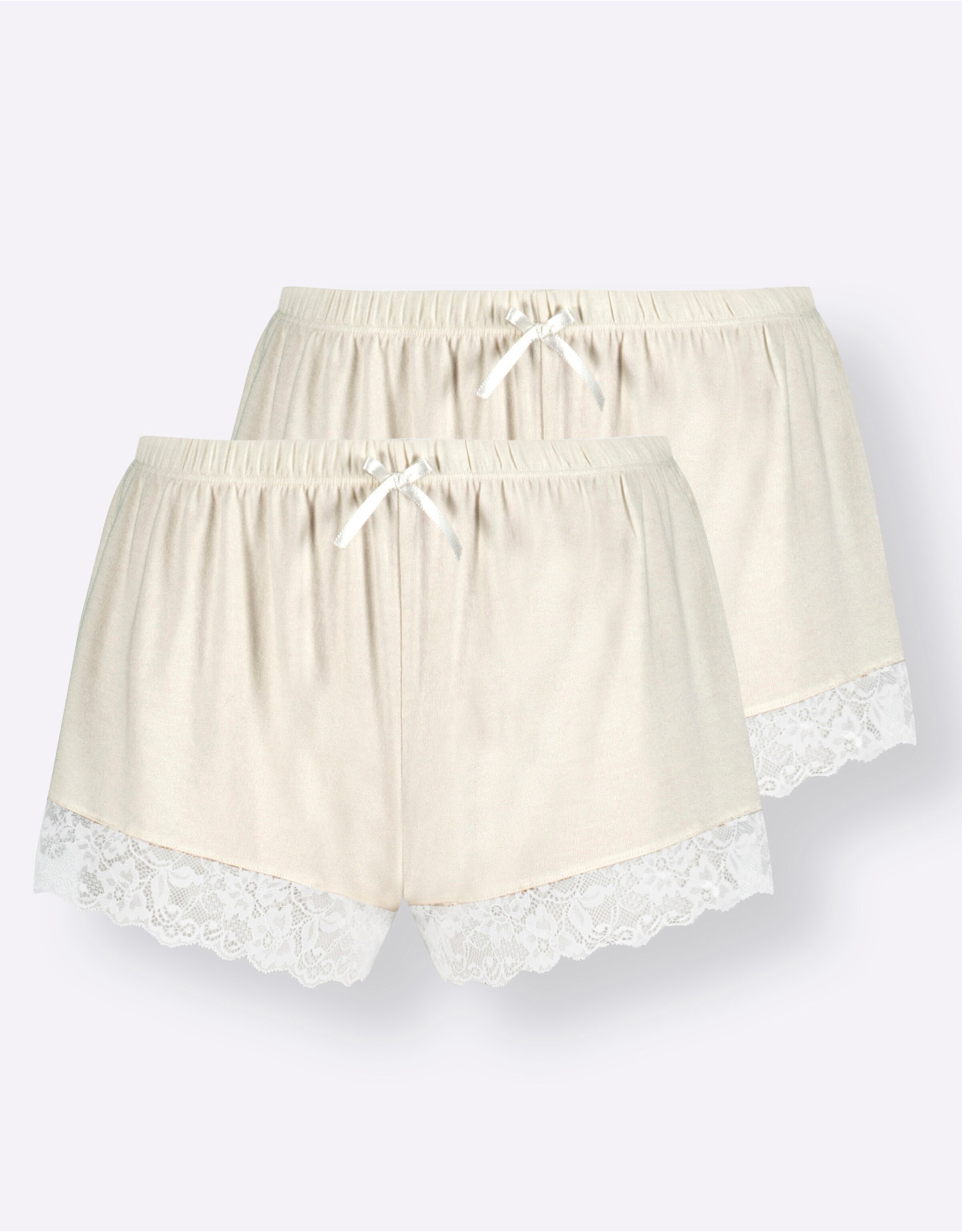 wäschepur Shorts in elfenbein