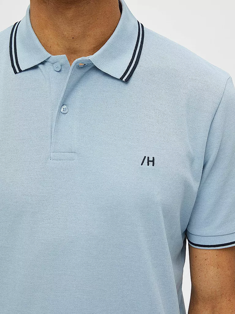 SELECTED Poloshirt SLHDANTE  hellblau