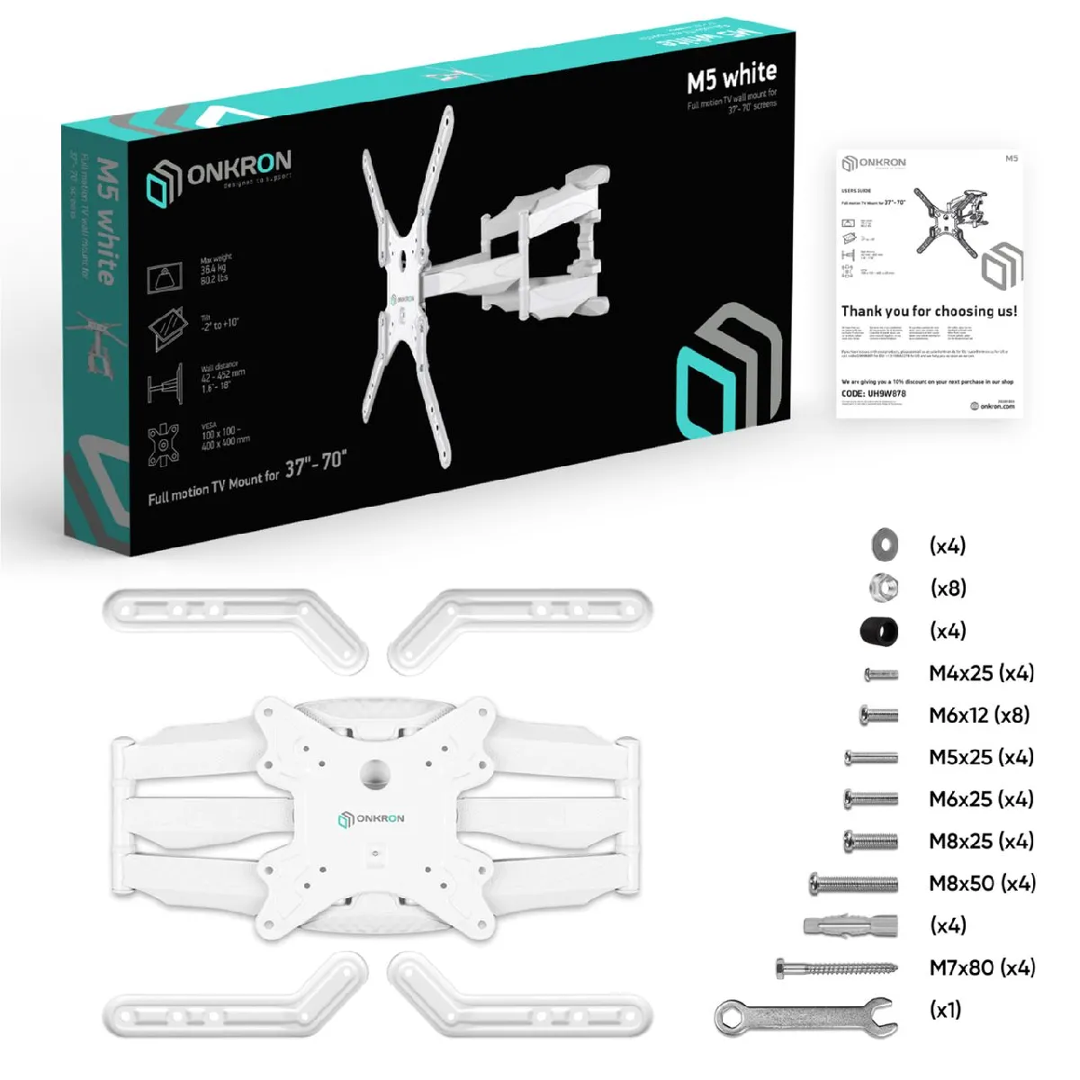 Onkron M5-W Support mural TV