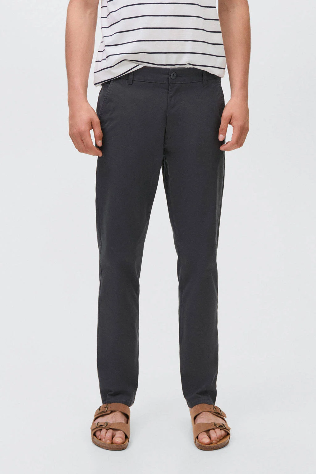 MANGO TEEN regular chino antraciet