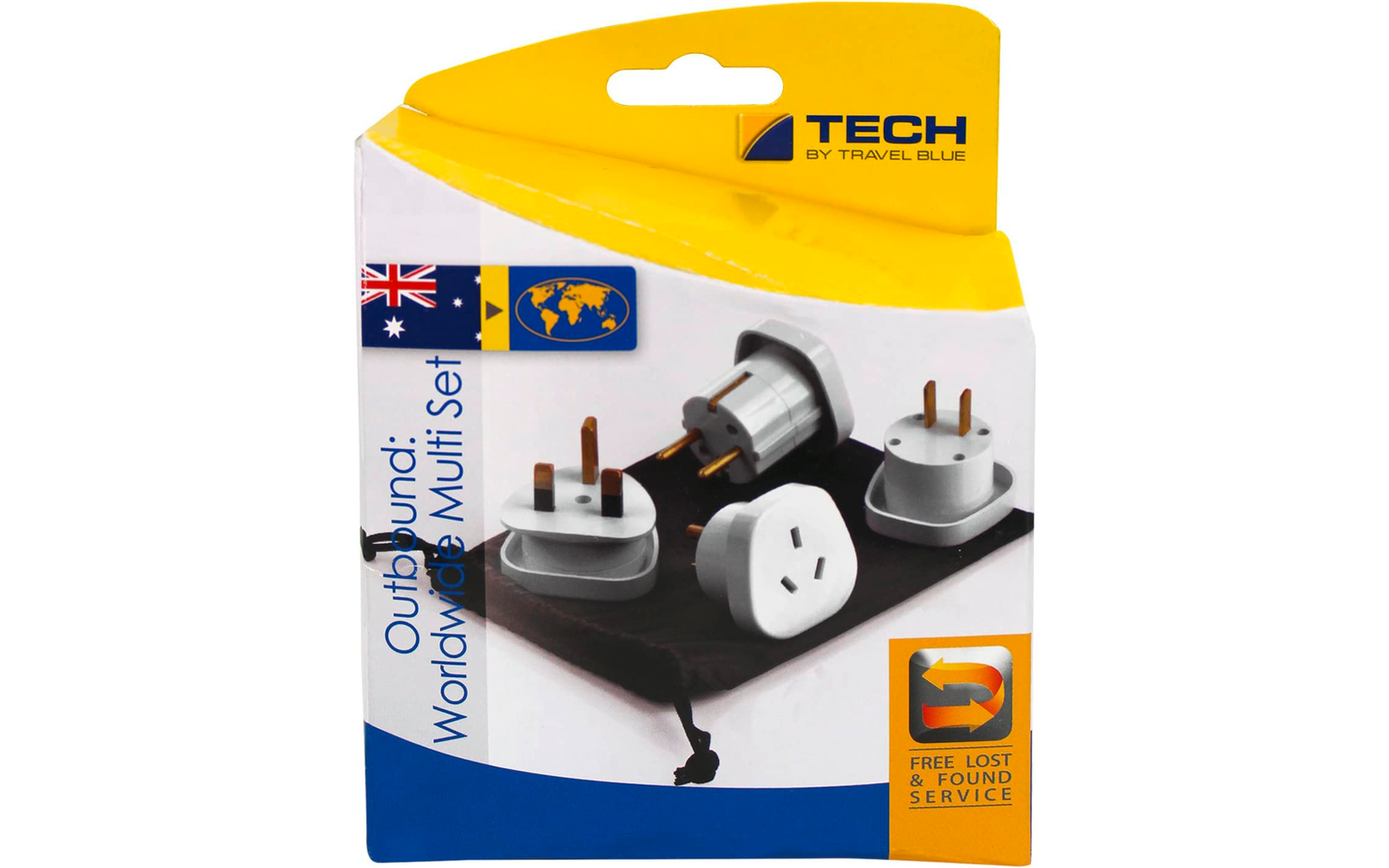 Outbound Reise Adapter Set für über 150 Länder 4-teilig inkl. Tasche