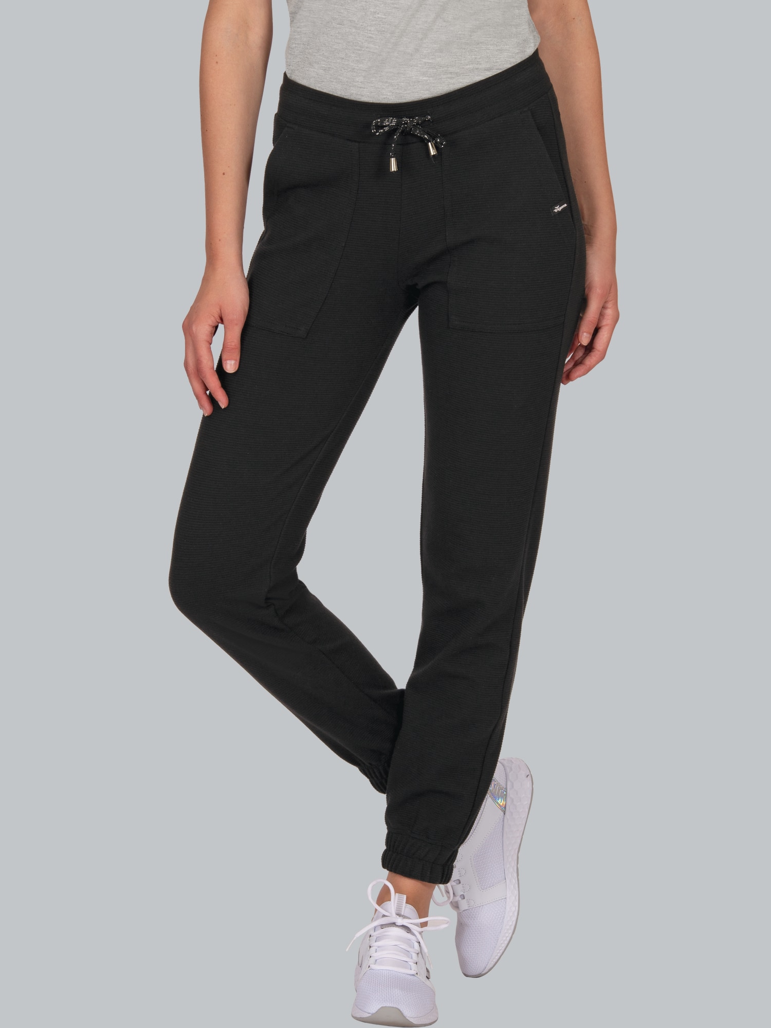 Bequeme Jogginghose mit großen Taschen Schwarz